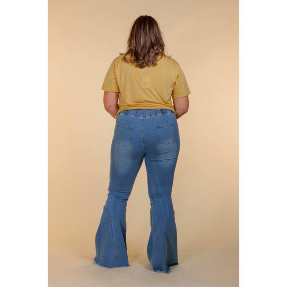 NEW SOUTHERN GRACE the jolene high rise flare denim in light wash - Picture 9 of 10